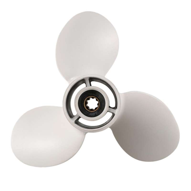 683-45952-00-EL 9 1/4 X 9 3/4 Boat Outboard Propeller for 9.9-15HP Aluminum Alloy 3 Blades 8 Spline