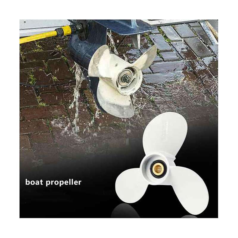 6e0-45941-01-el Aluminum Alloy Outboard Propeller 7 1/2x8- for Mariner 4-6hp 3 Blades 9 Spline Tooth