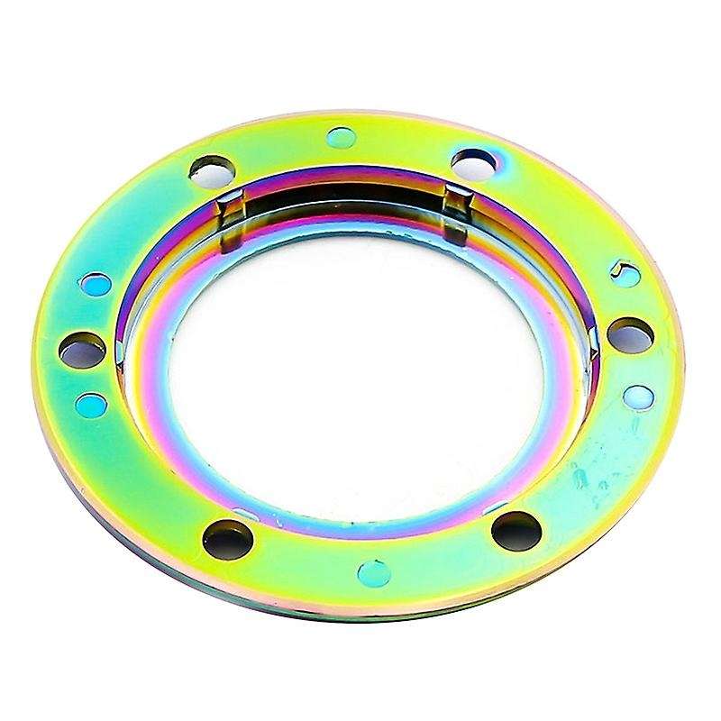 6-Hole Car Modified Horn Ring Colorful Aluminum Alloy Steering Wheel Cover Steering Wheel Horn Butto