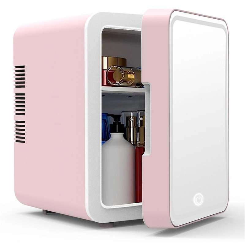 6l Makeup Fridge with Led Light Mirror Mini Fridge for Bedroom Car Small Refrigerator for Cosmetics,