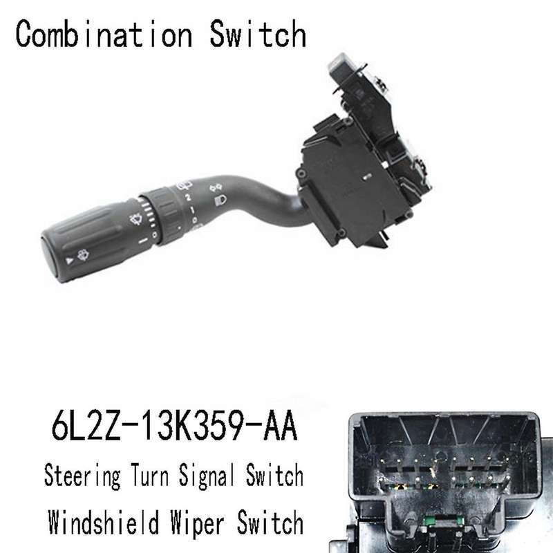 6L2Z-13K359-AA Windshield Wiper Switch Hazard Warning Switch Steering Turn Signal Switch for Explore
