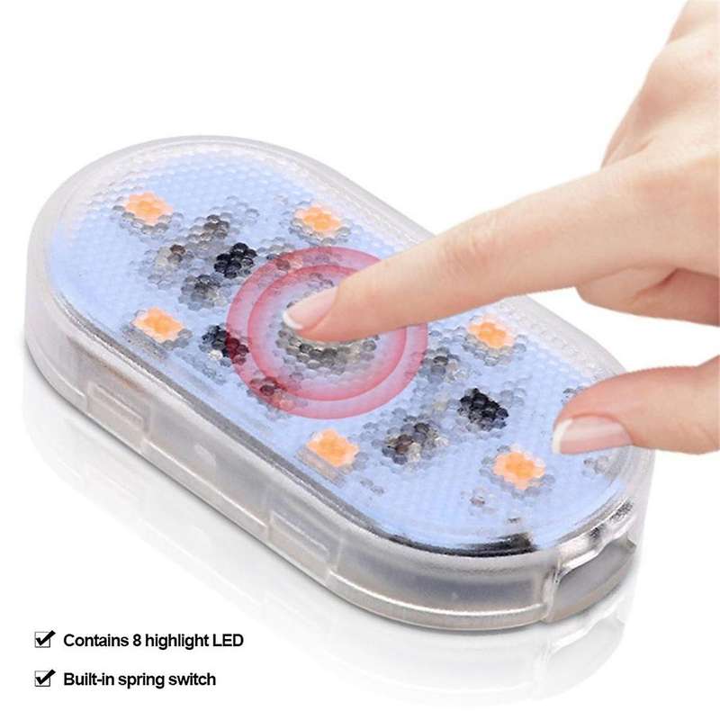 6LED Car Touch Lights Rechargeable Car Interior Dome Light Roof Ceiling Reading Lamps Trunk Magnetic
