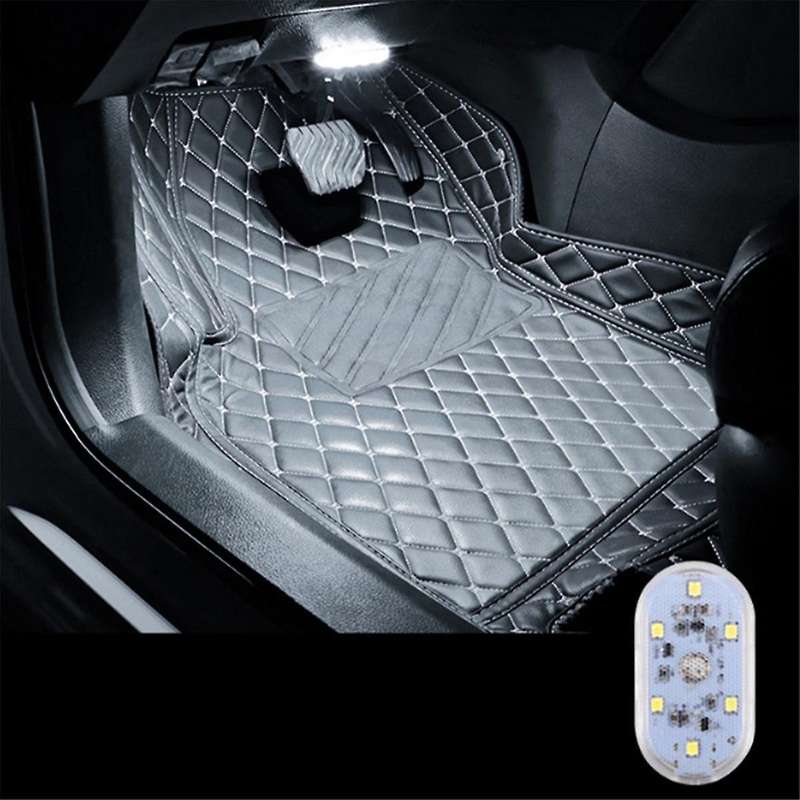 6LED Car Touch Lights Rechargeable Car Interior Dome Light Roof Ceiling Reading Lamps Trunk Magnetic