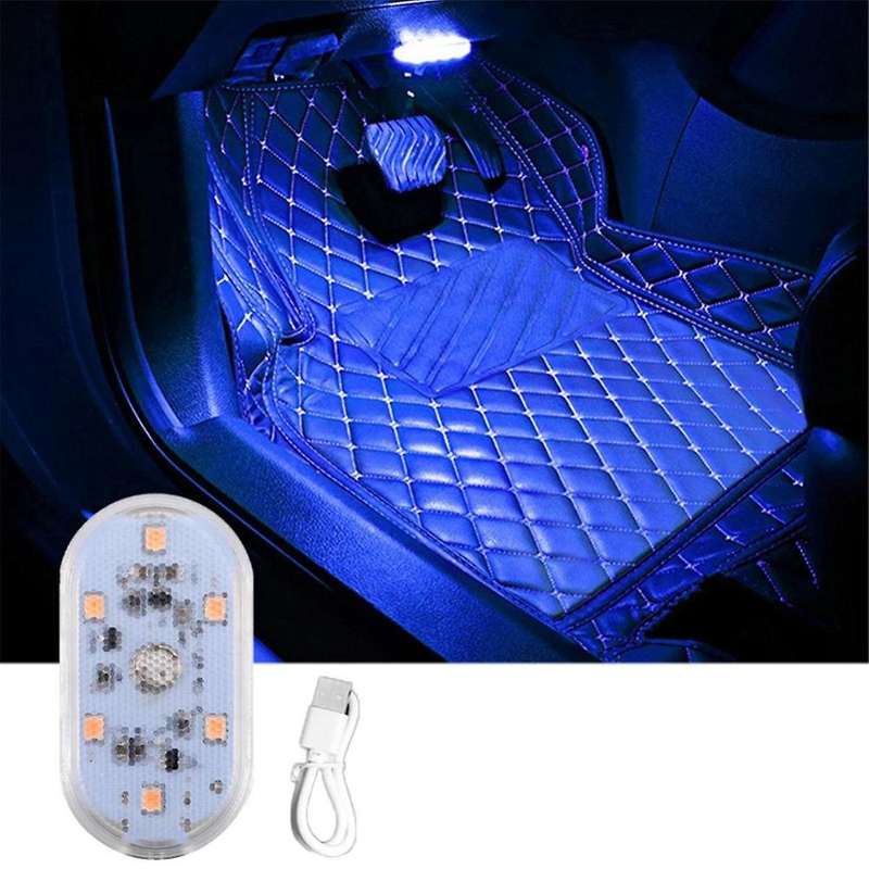 6LED Car Touch Lights Rechargeable Car Interior Dome Light Roof Ceiling Reading Lamps Trunk Magnetic