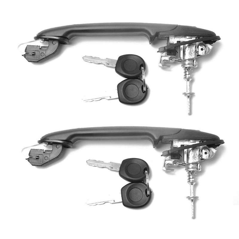 6n0837207c/d 2pcs Front Left Right Door Handle with 2 Same Keys for 6n 6n1 6n2 Seat Galaxy