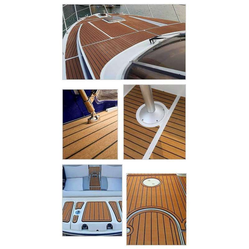 6MM Self Adhesive EVA Foam Boat Yacht Floor Mat Brown 240X45cm