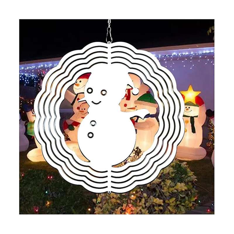 6Pack 8 Inch Sublimation Wind Spinner Blanks Christmas Day Wind Spinners Hanging Wind Spinners for