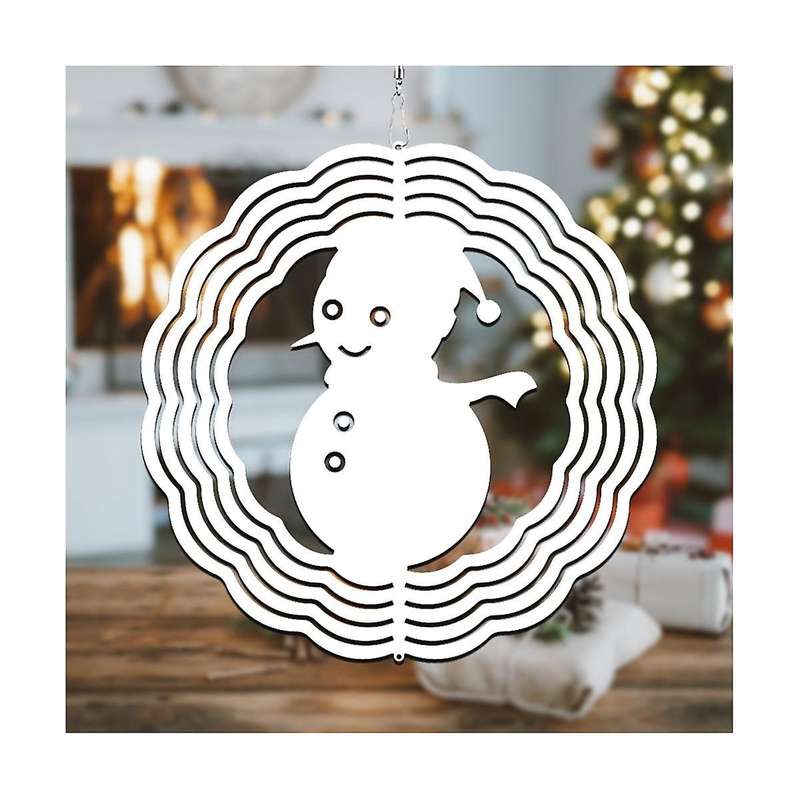 6pack 8 Inch Sublimation Wind Spinner Blanks Christmas Day Wind Spinners Hanging Wind Spinners for O