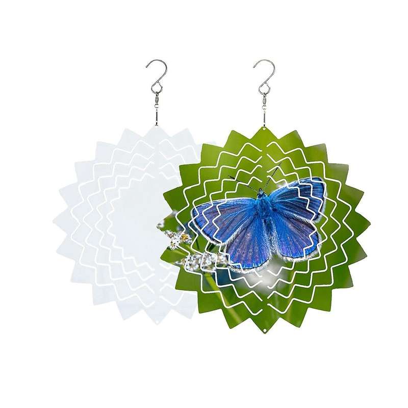 6pack 10 Inch Sublimation Wind Spinner Blanks,3d Hanging Wind Spinners Double Sided Wind Powered Fo