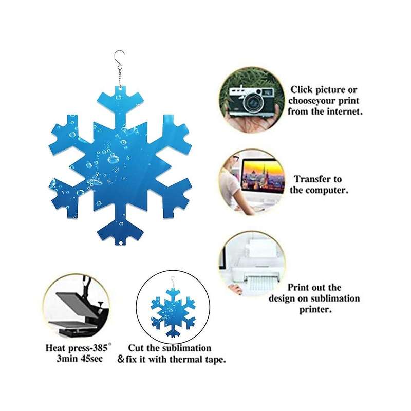 6Pack 10 Inch Sublimation Wind Spinners Blanks Hanging Wind Spinners Christmas Gifts for Christmas