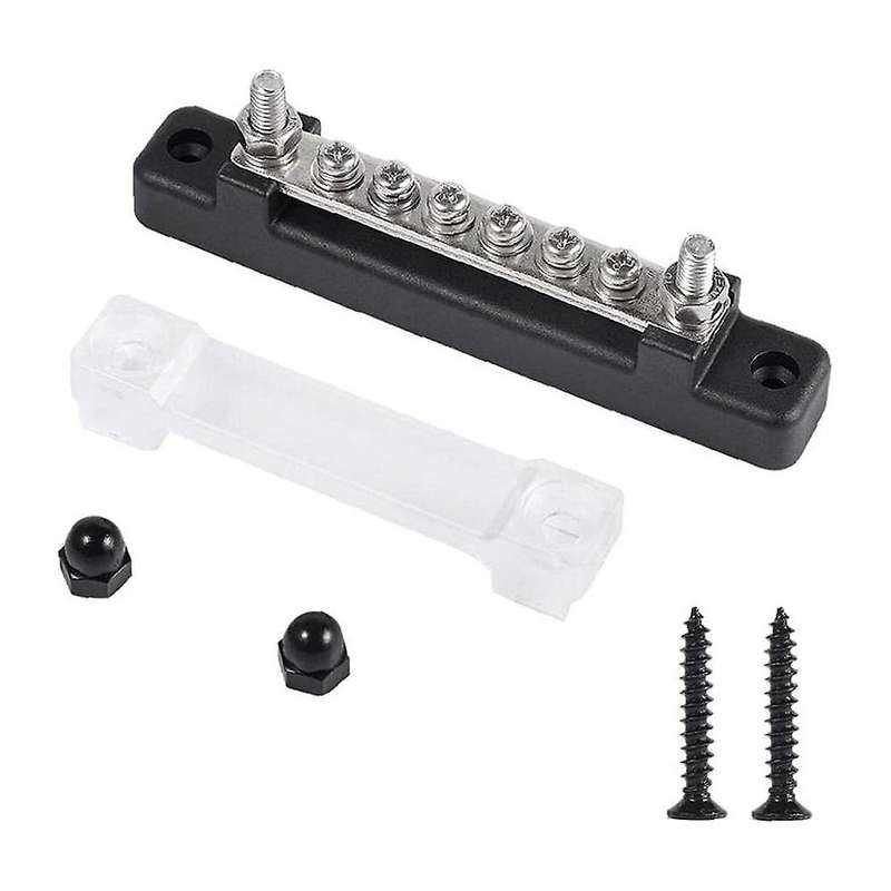6p Copper Busbar 150a High Current Straight Single Row with Transparent Upper Cover for Yacht Circu