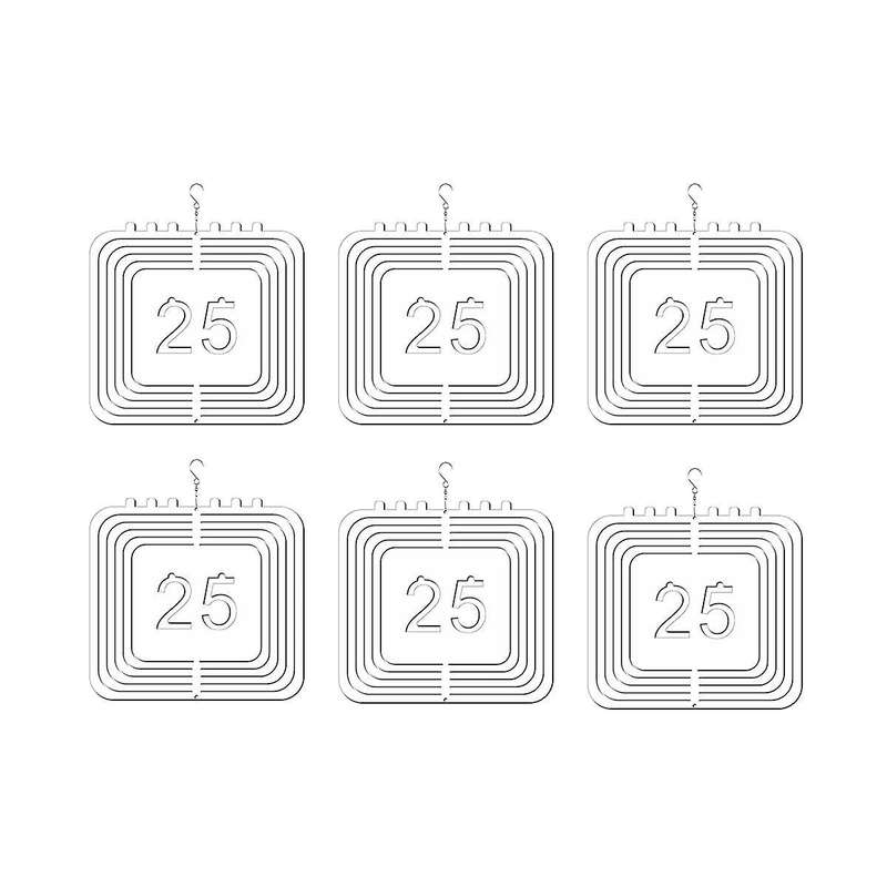 6Pack 8in Sublimation Wind Spinner Blanks,Wind Spinner,Outdoor Wind Spinners Hanging for Garden Yar