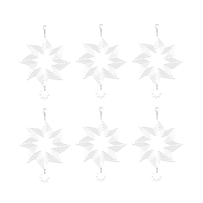 6pack 8inch Sublimation Wind Spinner Blanks Wind Spinners 3d Hanging Wind Spinners for Indoor Outdoo