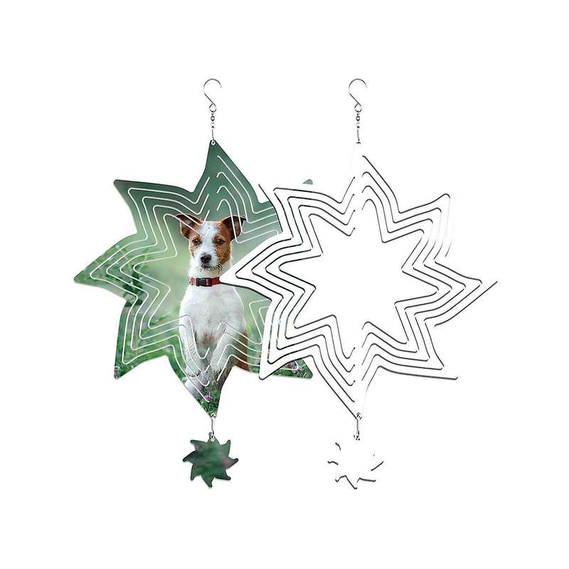 6pack 8inch Sublimation Wind Spinner Blanks Wind Spinners 3d Hanging Wind Spinners for Indoor Outdoo