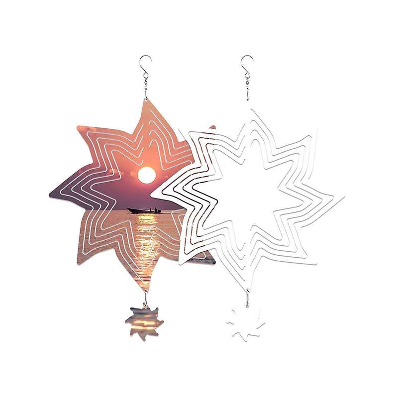 6pack 8inch Sublimation Wind Spinner Blanks Wind Spinners 3d Hanging Wind Spinners for Indoor Outdoo
