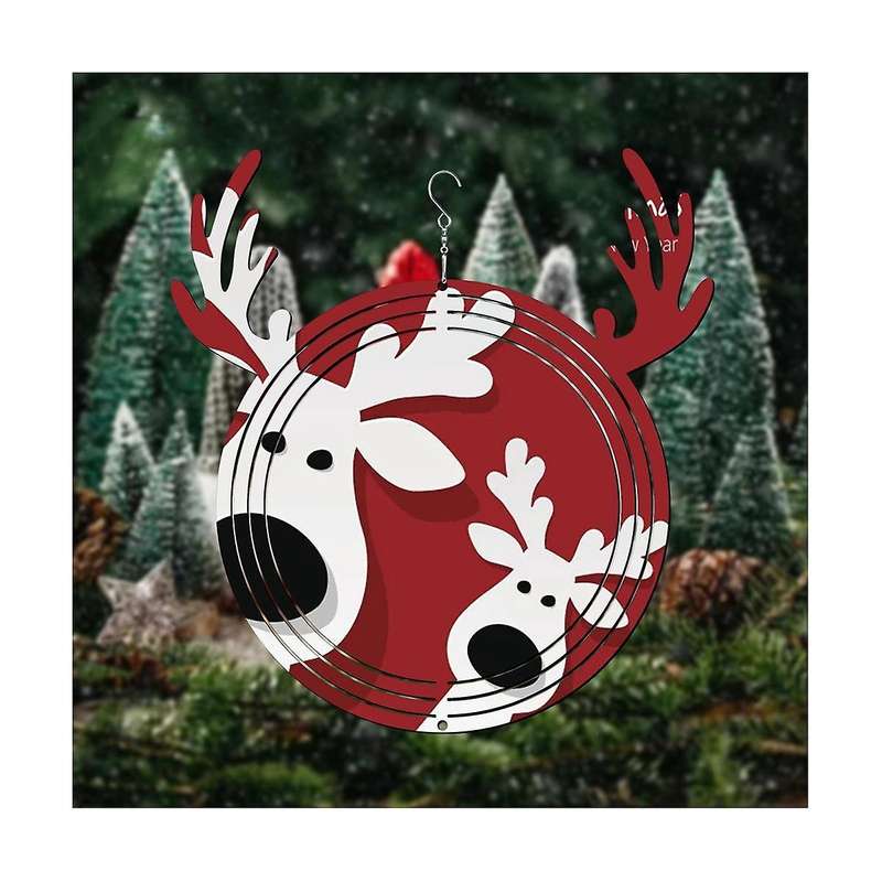 6pack 8inch Sublimation Wind Spinners Blanks Hanging Wind Spinners Christmas Gift for Christmas Home