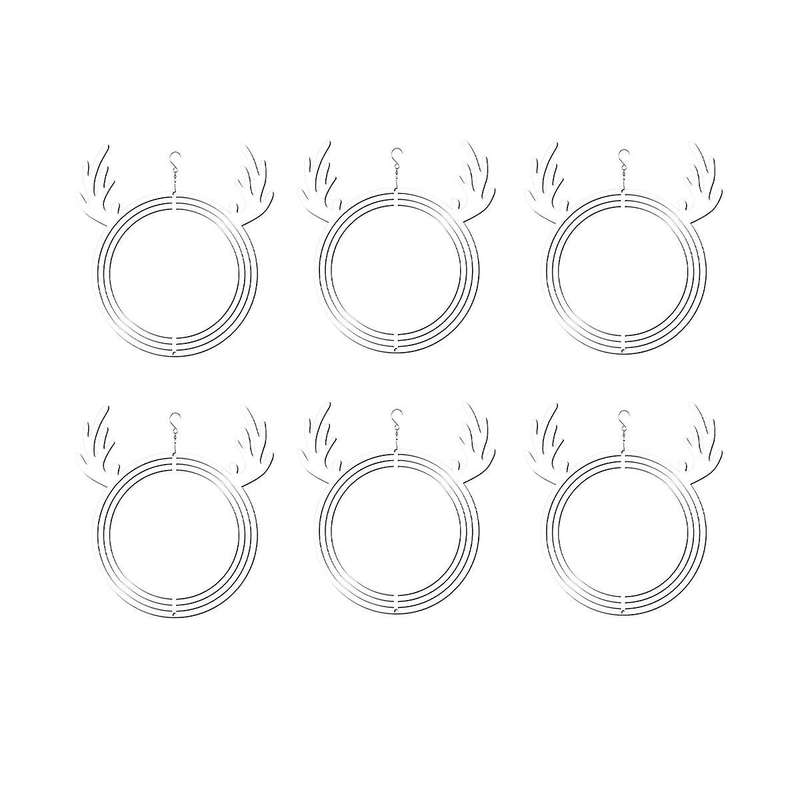 6pack 8inch Sublimation Wind Spinners Blanks Hanging Wind Spinners Christmas Gift for Christmas Home