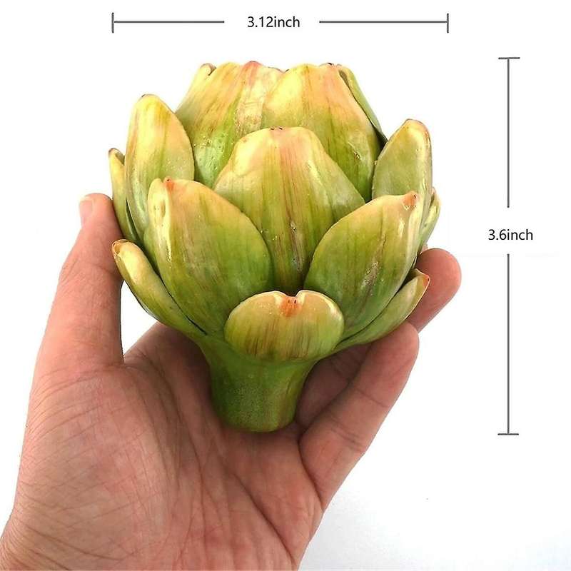 6pack Artificial Artichoke Vegetables and Fruits for Home Wedding Party Table Decoration (green)