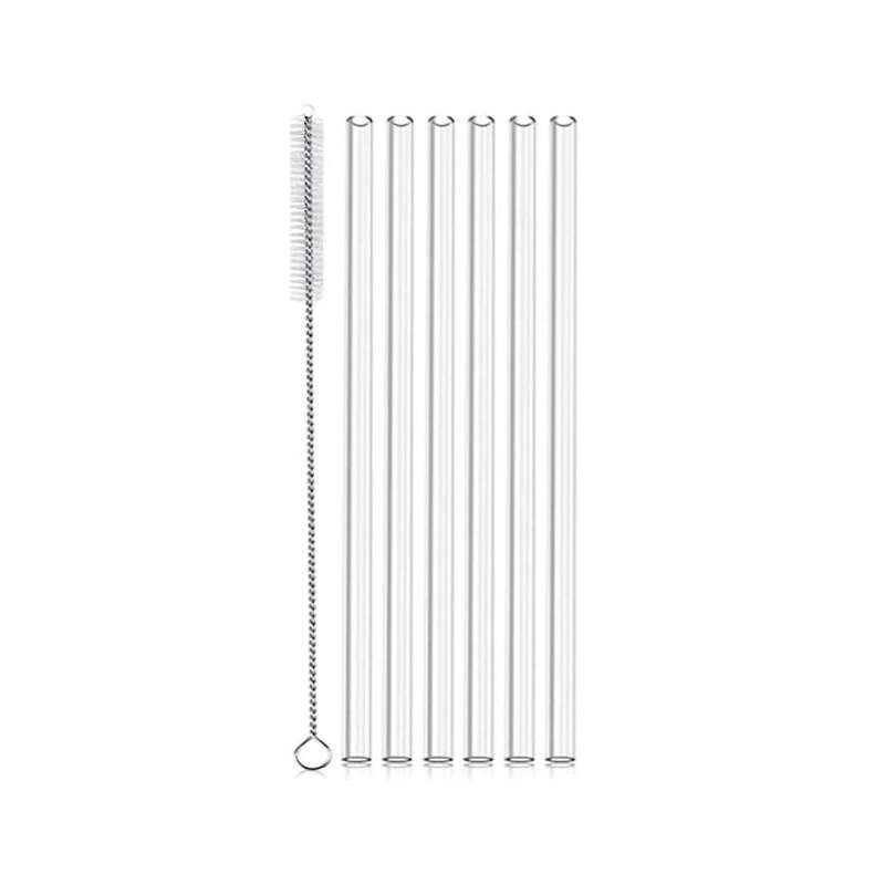 6Pack Reusable Replacement Straws with Cleaning Brush for 40Oz Tumbler,Cup Straw for Tumbler Accesso