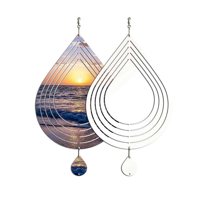 6pack Sublimation Wind Spinner Blanks,wind Spinners Wind Kinetic Sculptures with Drop Flower Heart