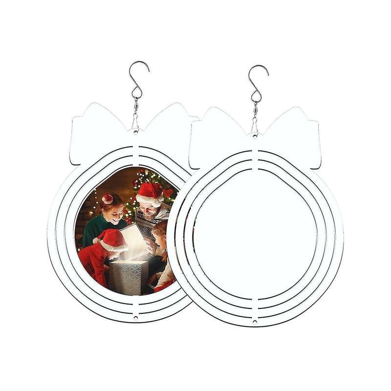 6packs 10inch Blanks Hanging Wind Spinners Christmas Gifts for Christmas Bell Garden Decoration