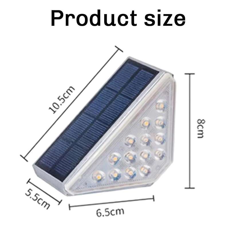 6Pack Solar Step Lights for Outside Waterproof, Outdoor Deck Steps Lights, Triangle Solar Stair Ligh