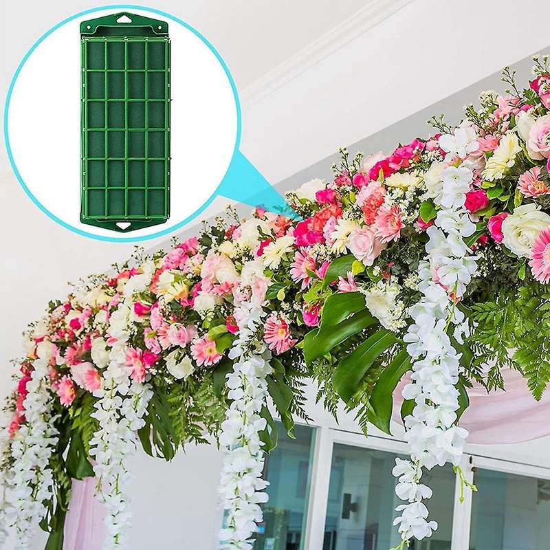 6Pc Rectangular Flower Foam Cage Flower Stand with Floral Foam,Cage Bowl for Flower,for Wedding Tabl