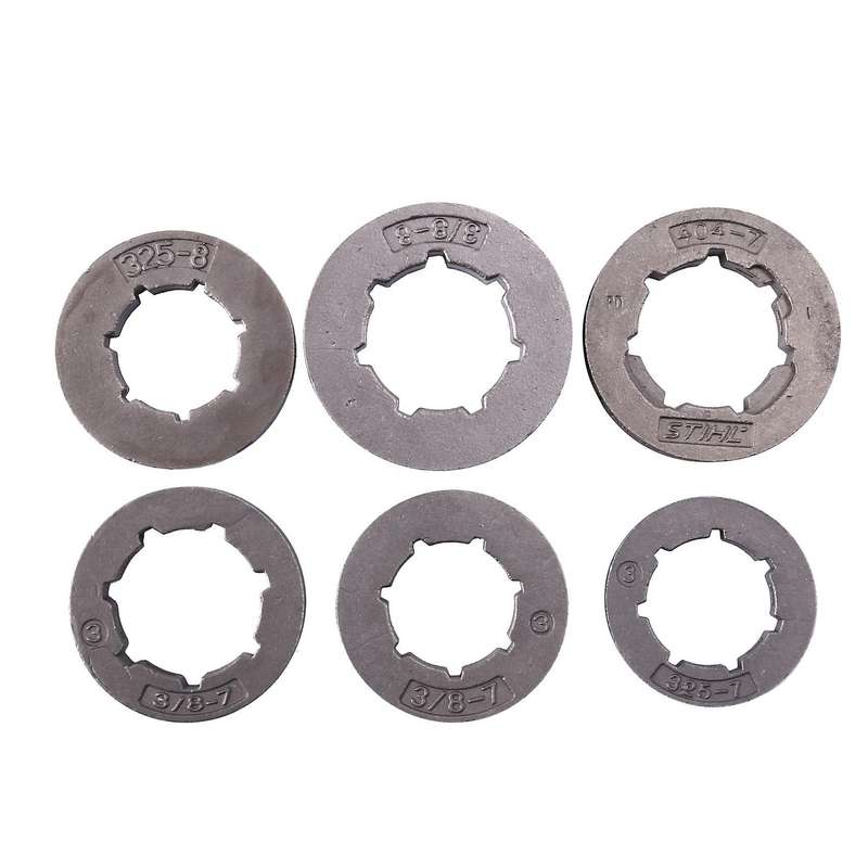 6Pcs .325 .404 3/8Inch Pitch Standard/Mini 7T/8T Chain Drive Sprocket Rim Kit for Jonsered Partner C