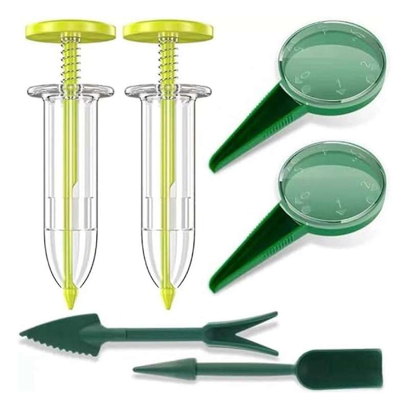 6PC Mini Seed Spreader Set,Mini Seed Planter Tool,Seed Dispenser Manual Seedlings Dibber and Widger,