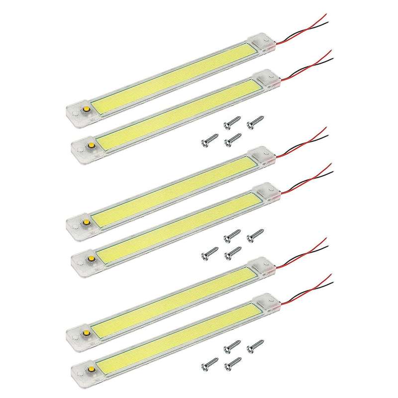 6PCS 12V-24V 84LED T5 COB LED Interior Light COB Cabin Lights RV Ceiling Lights Reading Lights for C