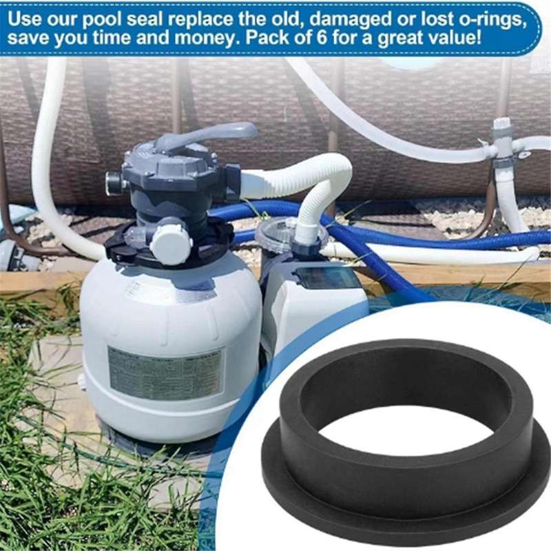 6pcs 11228 L-Shape O-Ring Washer Replacement Parts for Sand Filter Pump Motor Seals