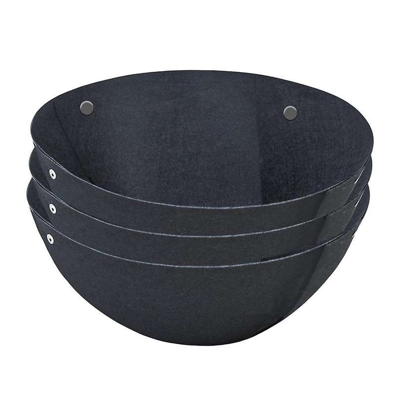 6PCS 14/16 Inch Hanging Liners Fabric Hanging Plant Liners Round Planter Liners Non-Woven Black Felt