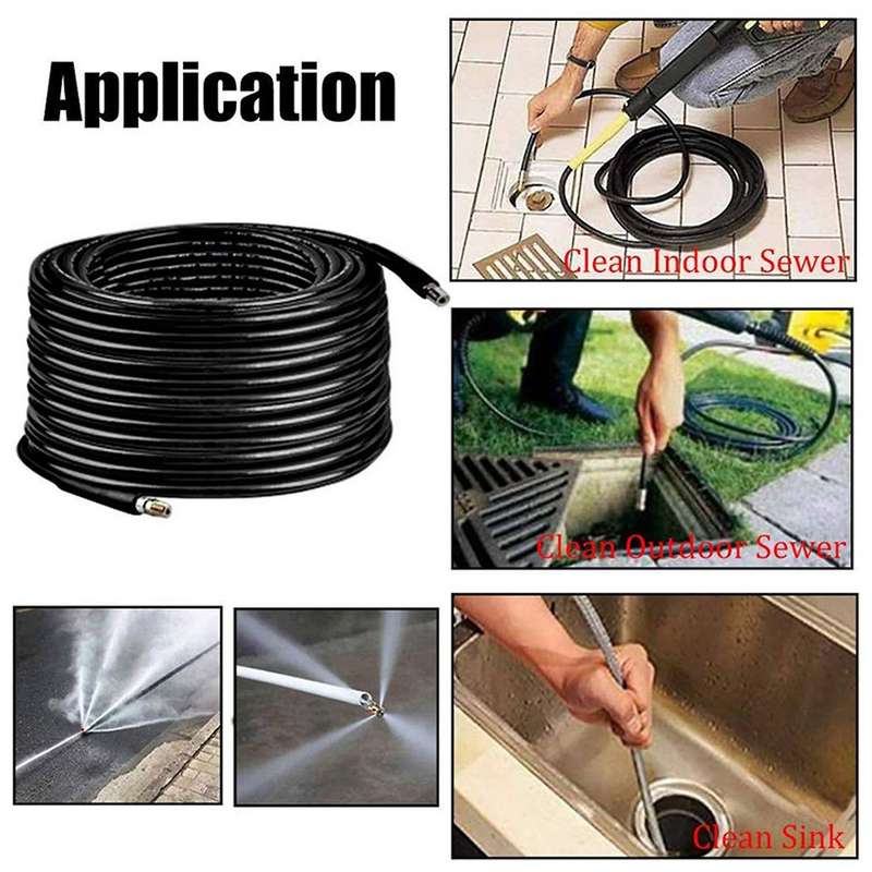 6PCS 20M Explosion-Proof Dredging Device for High-Pressure Automobile Water Outlet Rubber Hose for S