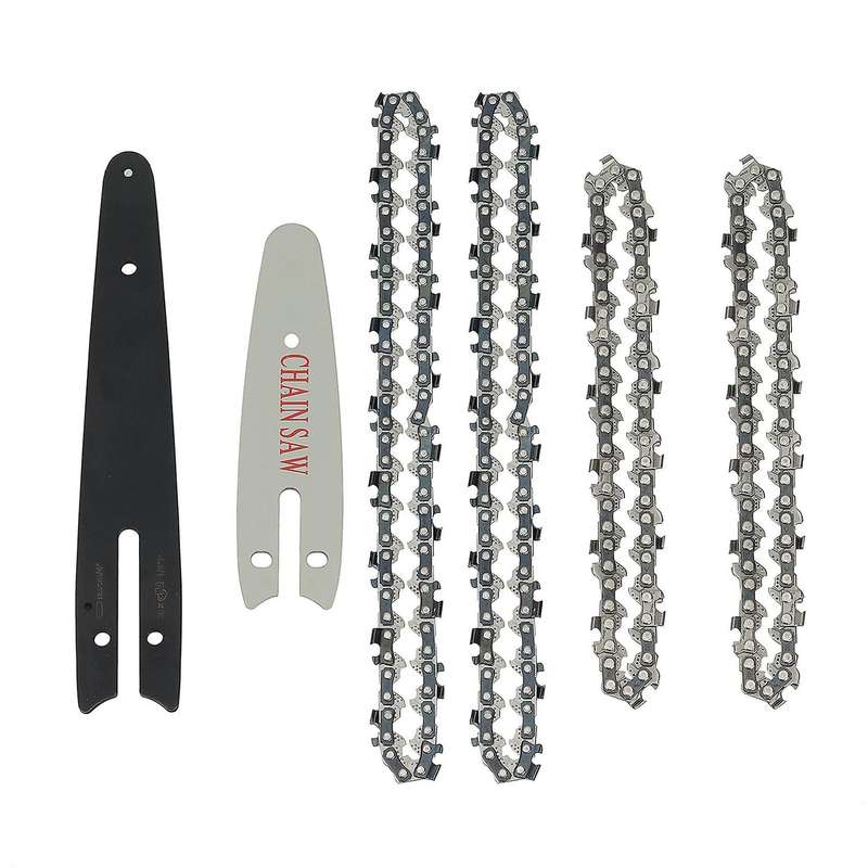 6Pcs 4/6Inch Chains and Guides Set for Mini Pruning Saw Electric Saw High Quality and Durable ChainS