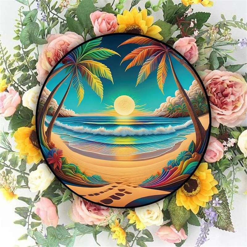 6PCS 3D Sunrise and Sunset Decor Stained Suncatcher for Window Hangings Decor for Garden Living Room