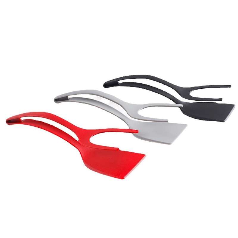 6PCS 2-In-1 Kitchenware Nylon Clip Cuisine Accessories Steak Spatula Tongs Flip Pliers Pancake Cook