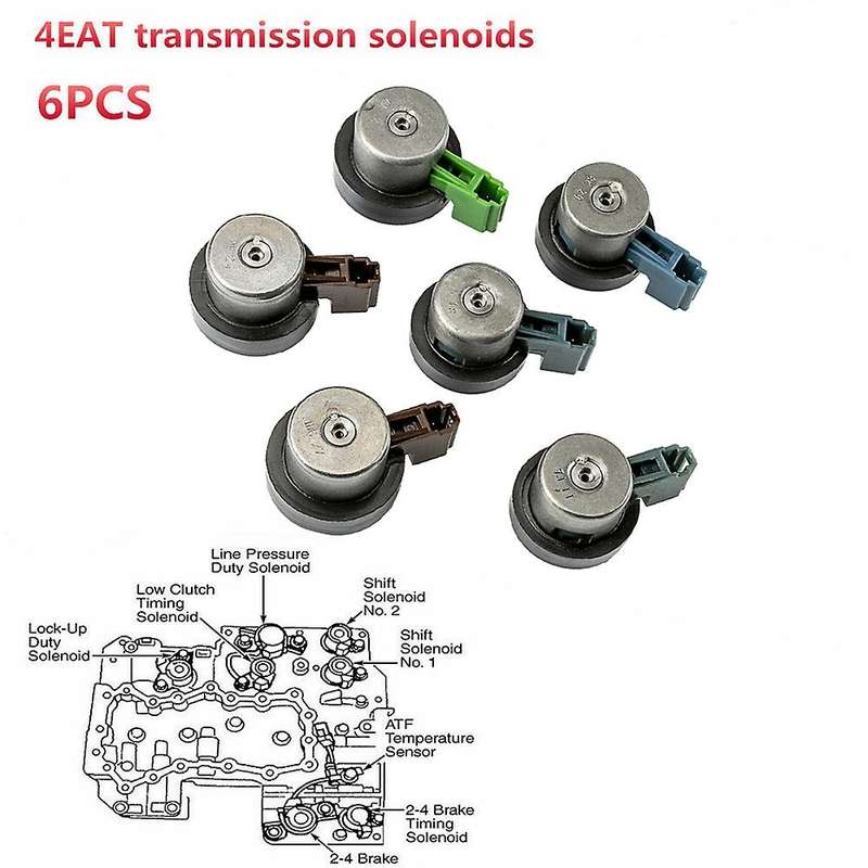 6pcs 4eat Transmission Solenoids Kit for Forester 2.5 31939-aa191 31939aa150 31939aa190