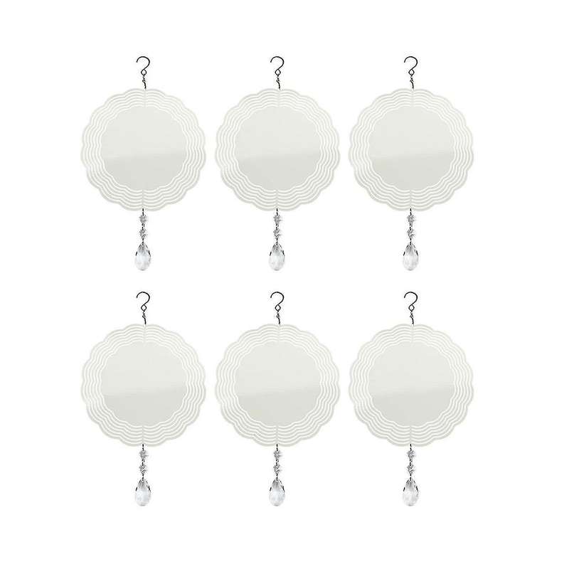 6Pcs 8 Inch Sublimation Wind Spinner Blanks 3D Wind Spinners Hanging Wind Spinners for Garden Decor