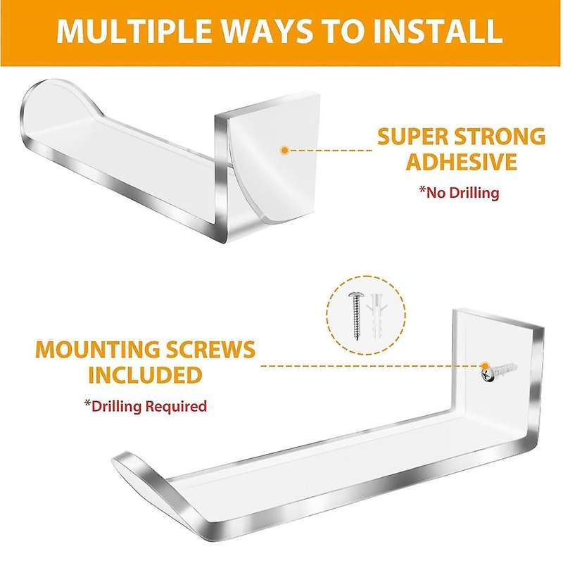 6pcs Acrylic Hat Holder for Wall Hat Rack Hat Holder Organizer Hold Hat Hangers for Door