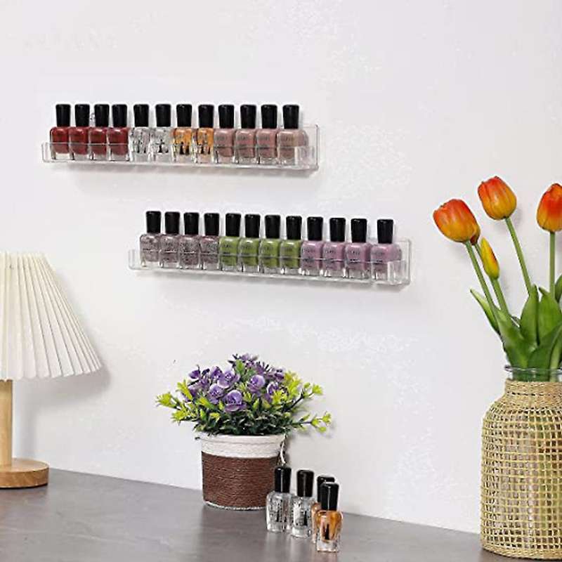 6Pcs Acrylic Clear Floating Bookshelf,Invisible Wall Mounted Bookshelf,Modern Picture Display Toy O