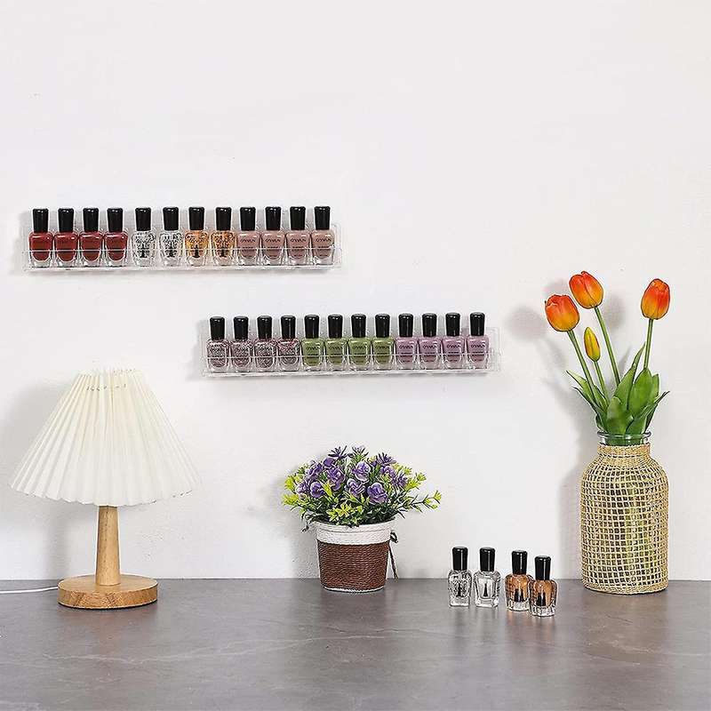 6Pcs Acrylic Clear Floating Bookshelf,Invisible Wall Mounted Bookshelf,Modern Picture Display Toy O