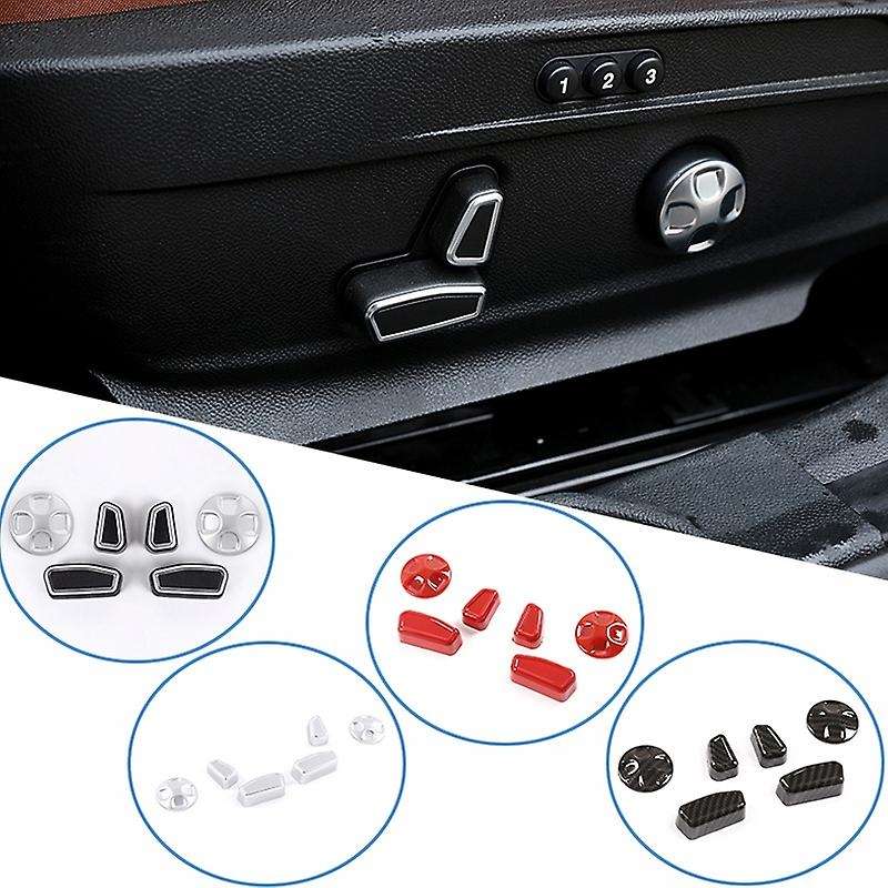 6Pcs ABS Seat Adjustment Button Cover Trim for Stelvio 2017 2018 2019 2020 Auto Accessories