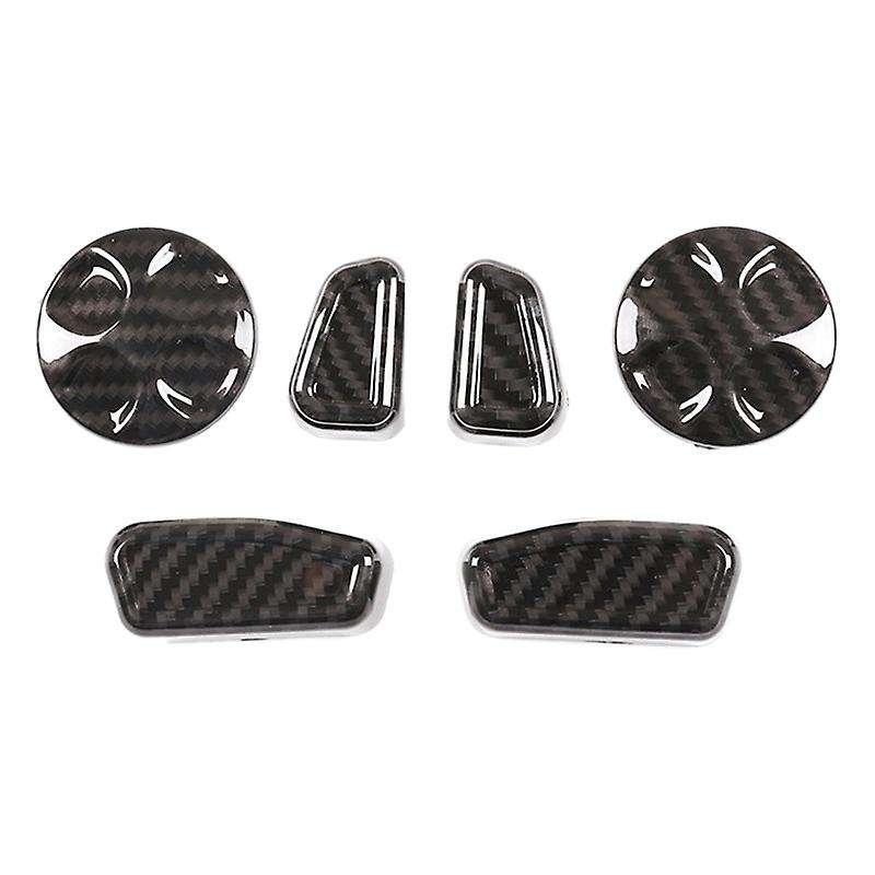 6Pcs ABS Seat Adjustment Button Cover Trim for Stelvio 2017 2018 2019 2020 Auto Accessories