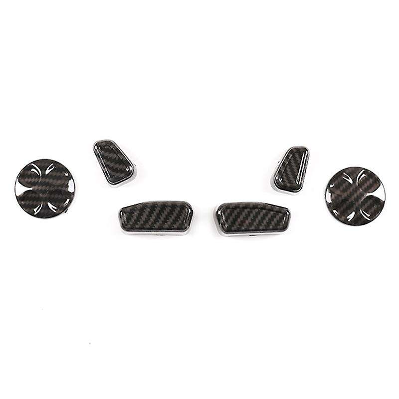 6Pcs ABS Seat Adjustment Button Cover Trim for Stelvio 2017 2018 2019 2020 Auto Accessories