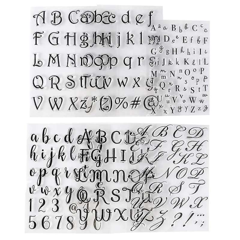 6Pcs Alphabet Letter Fondant Stamps for Biscuit Cake Cookie Fondant Embossing DIY Cutter Pastry Acce