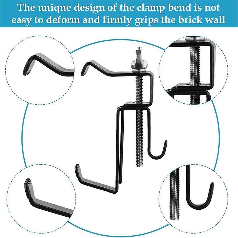 6pcs Brick Hangers, Metal Brick Hangers Adjustable Brick Hooks Heavy-Duty Brick Hangers No Drills Wa