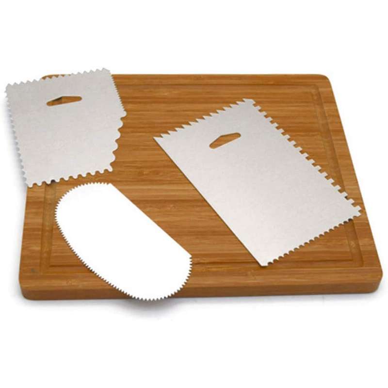 6Pcs Cake Scraper 430 Stainless Decorating Comb and Icing Smoother for Cake Decorate