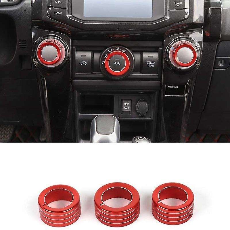 6Pcs Car Audio Switch Button Cover , Air Conditioning Button Cover ,Gear Shift Knob Cover for 4Runne