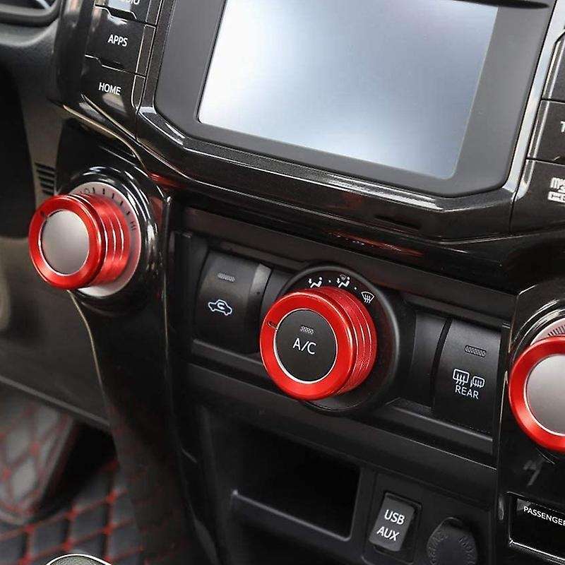 6Pcs Car Audio Switch Button Cover , Air Conditioning Button Cover ,Gear Shift Knob Cover for 4Runne