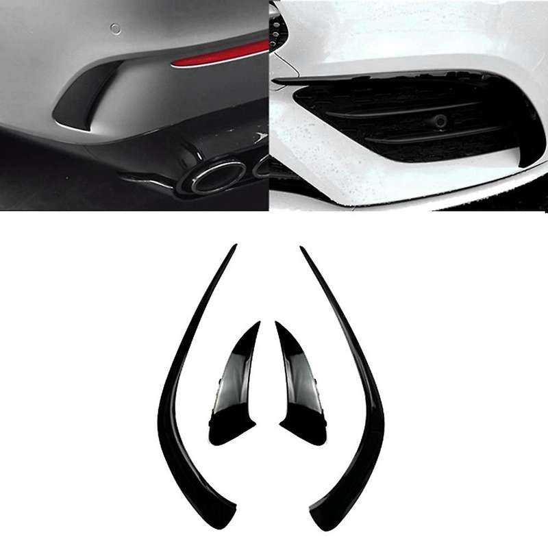6Pcs Car Front & Rear Bumper Splitter Spoilers Side Canard Trim for CLA C118 CLA200 260 2020+
